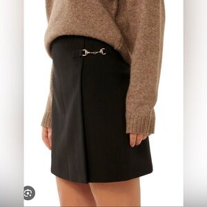 Ever New Black Mini Skirt with Gold Accent